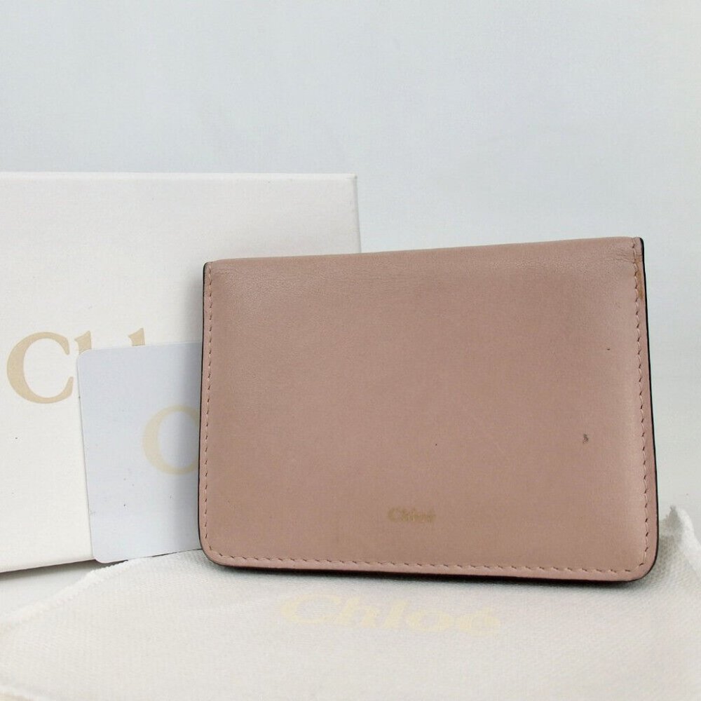 Authentic Chloe 04・14・72・65 Pass case by color card case leather [Used]